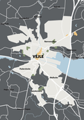 plakat: byplakat vejle - kort - graphic charcoal-Byer-A1two3