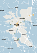 plakat: byplakat vejle - kort - heavenly blue-Byer-A1two3