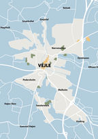 plakat: byplakat vejle - kort - heavenly blue-Byer-A1two3