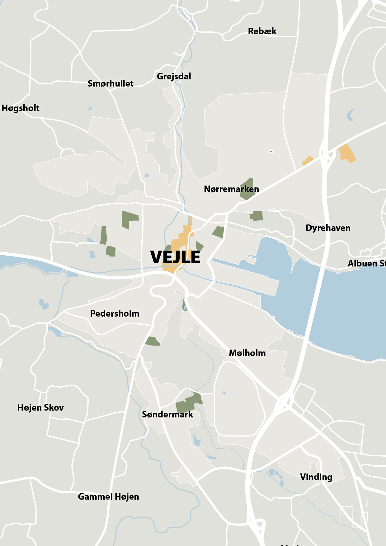 plakat: byplakat vejle - kort - painters white-Byer-A1two3