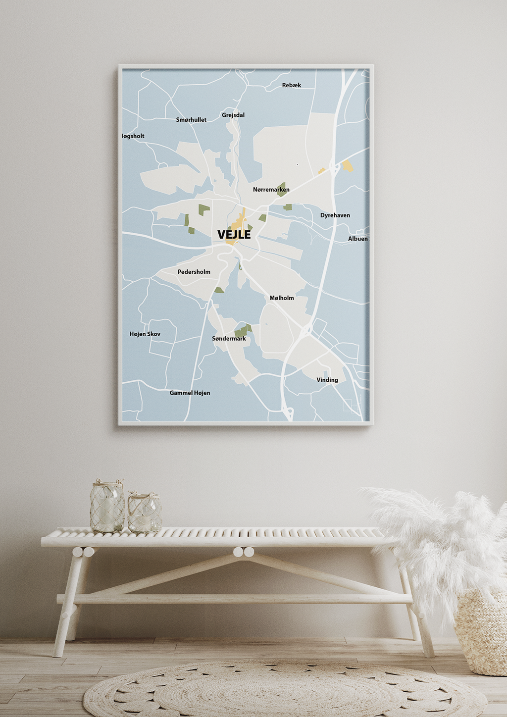 plakat: byplakat vejle - kort - dusty lilac-Byer-A1two3