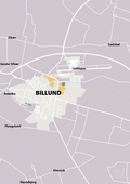 plakat: byplakat billund - kort - dusty lilac-Byer-A1two3