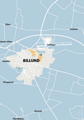 plakat: byplakat billund - kort - heavenly blue-Byer-A1two3