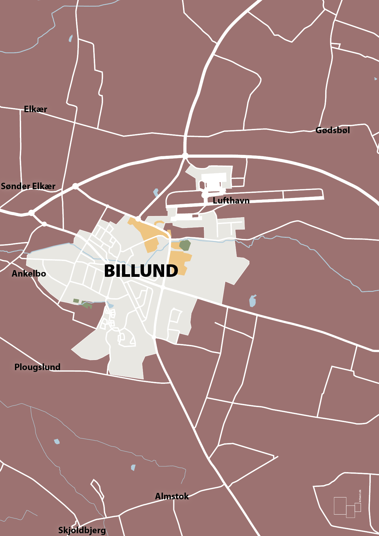 plakat: byplakat billund - kort - plum-Byer-A1two3