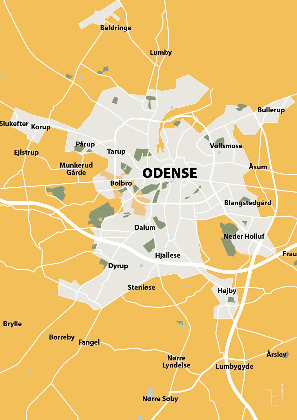plakat: byplakat odense - kort - honeycomb-Byer-A1two3