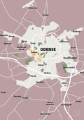 plakat: byplakat odense - kort - light rose-Byer-A1two3
