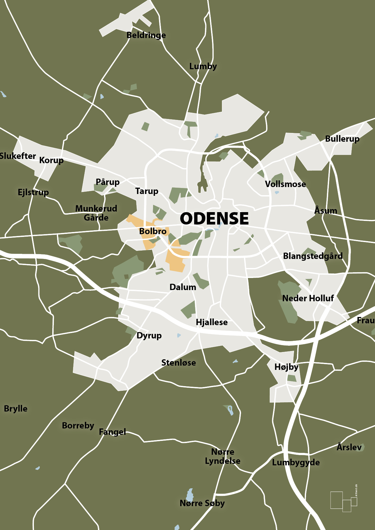 plakat: byplakat odense - kort - secret meadow-Byer-A1two3