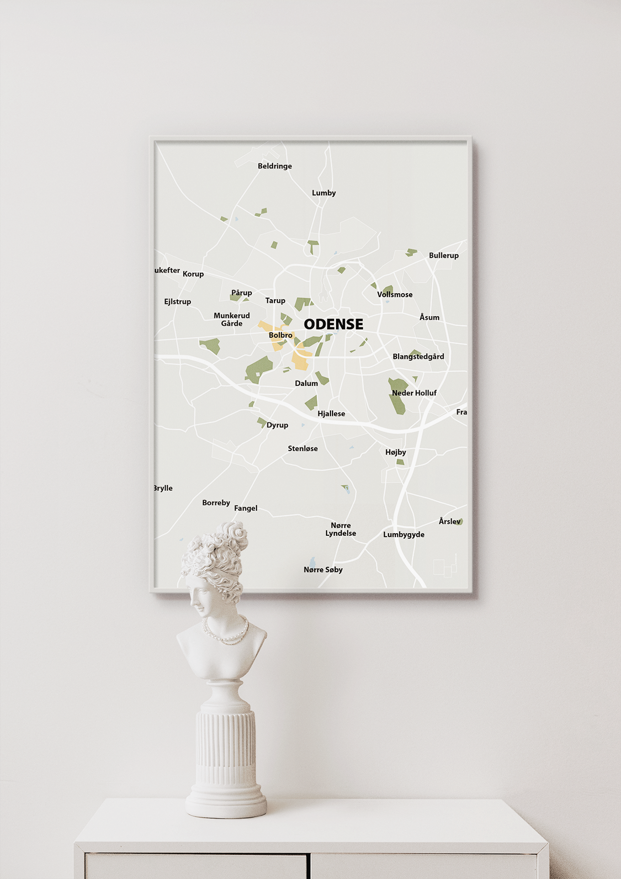 plakat: byplakat odense - kort - graphic charcoal-Byer-A1two3