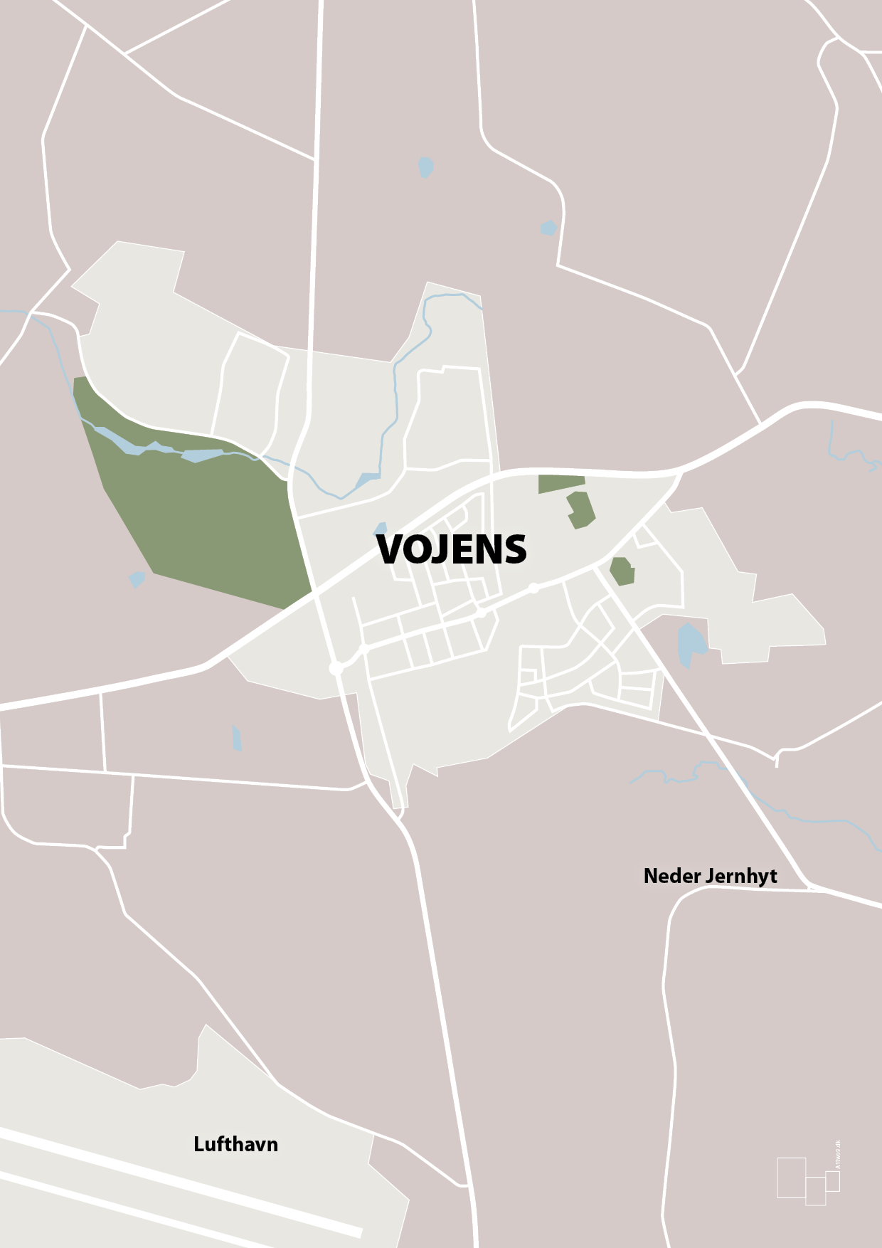 plakat: byplakat vojens - kort - broken beige-Byer-A1two3