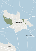 plakat: byplakat vojens - kort - heavenly blue-Byer-A1two3