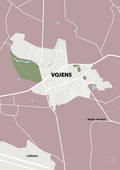 plakat: byplakat vojens - kort - light rose-Byer-A1two3