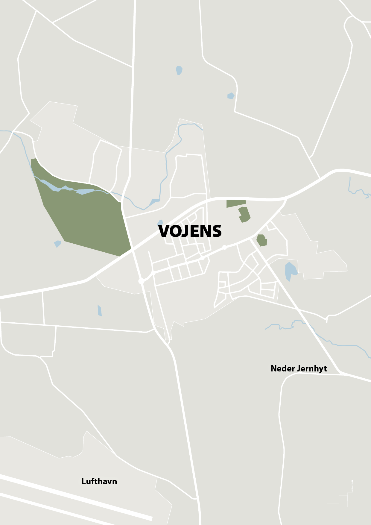 plakat: byplakat vojens - kort - painters white-Byer-A1two3