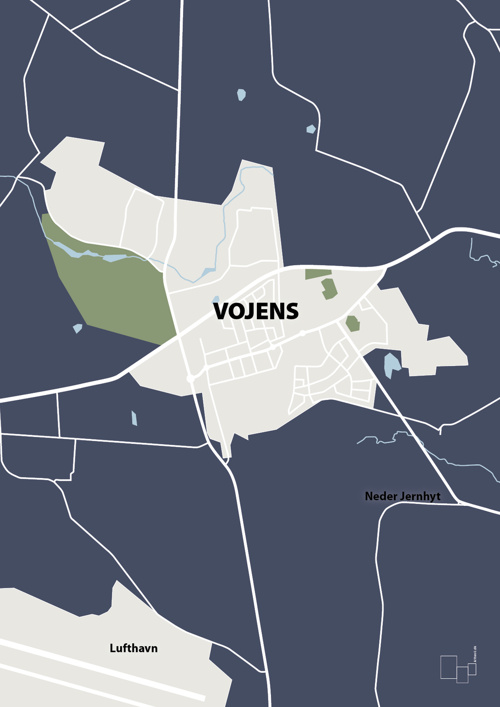 Byplakat vojens - kort - petrol-Byer-A1two3