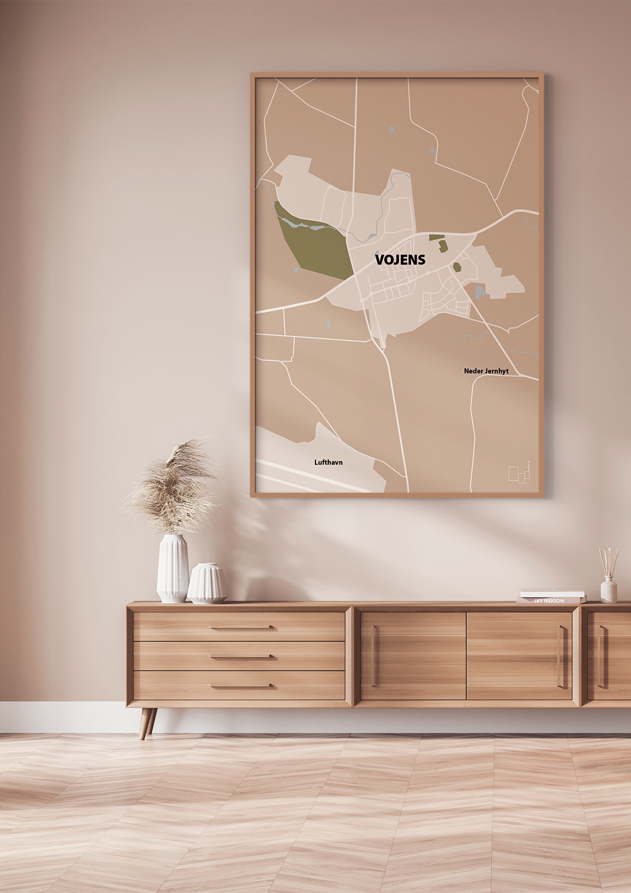 plakat: byplakat vojens - kort - graphic charcoal-Byer-A1two3