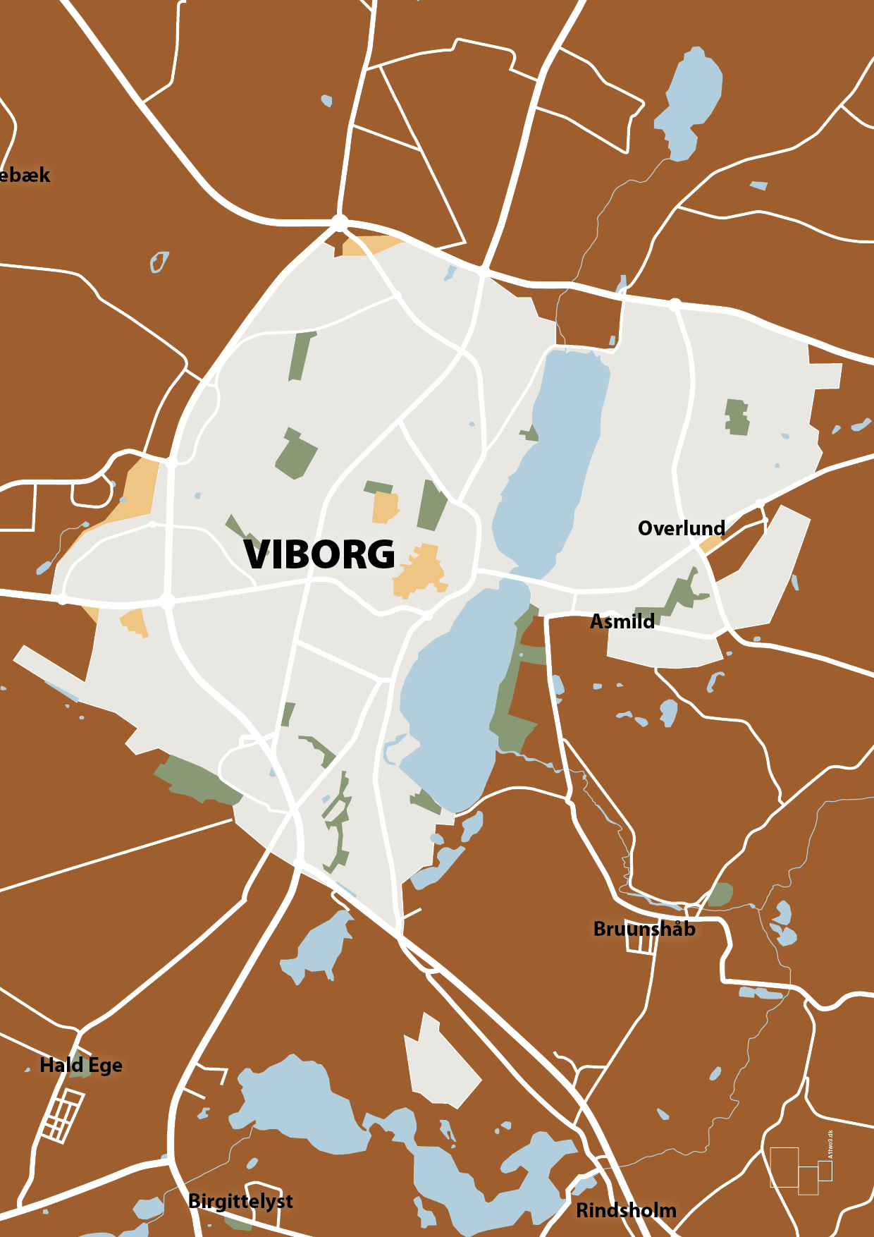plakat: byplakat viborg - kort - cognac-Byer-A1two3