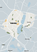 plakat: byplakat viborg - kort - light drizzle-Byer-A1two3