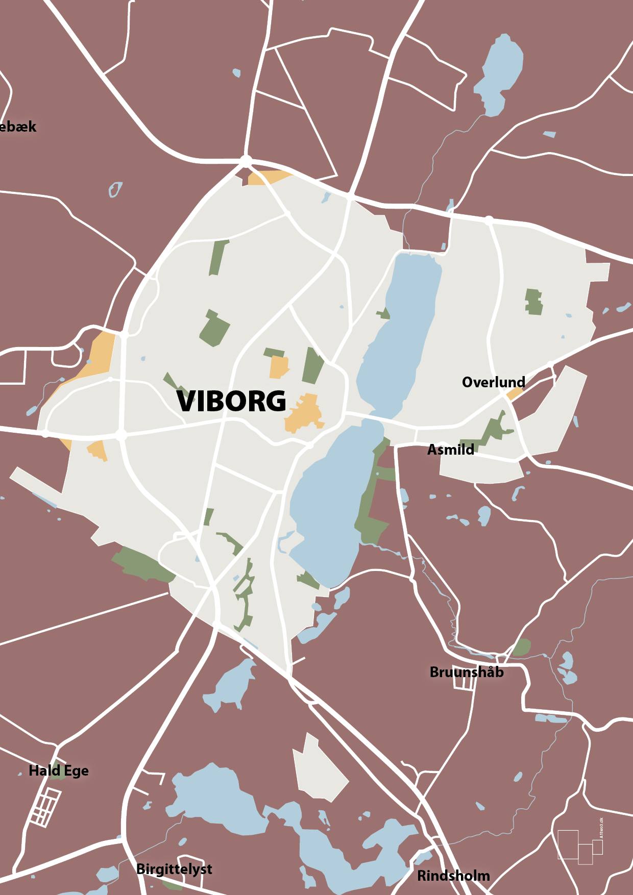 plakat: byplakat viborg - kort - plum-Byer-A1two3
