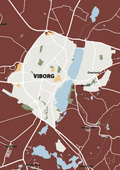 plakat: byplakat viborg - kort - red pepper-Byer-A1two3