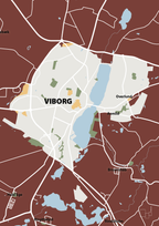 plakat: byplakat viborg - kort - red pepper-Byer-A1two3