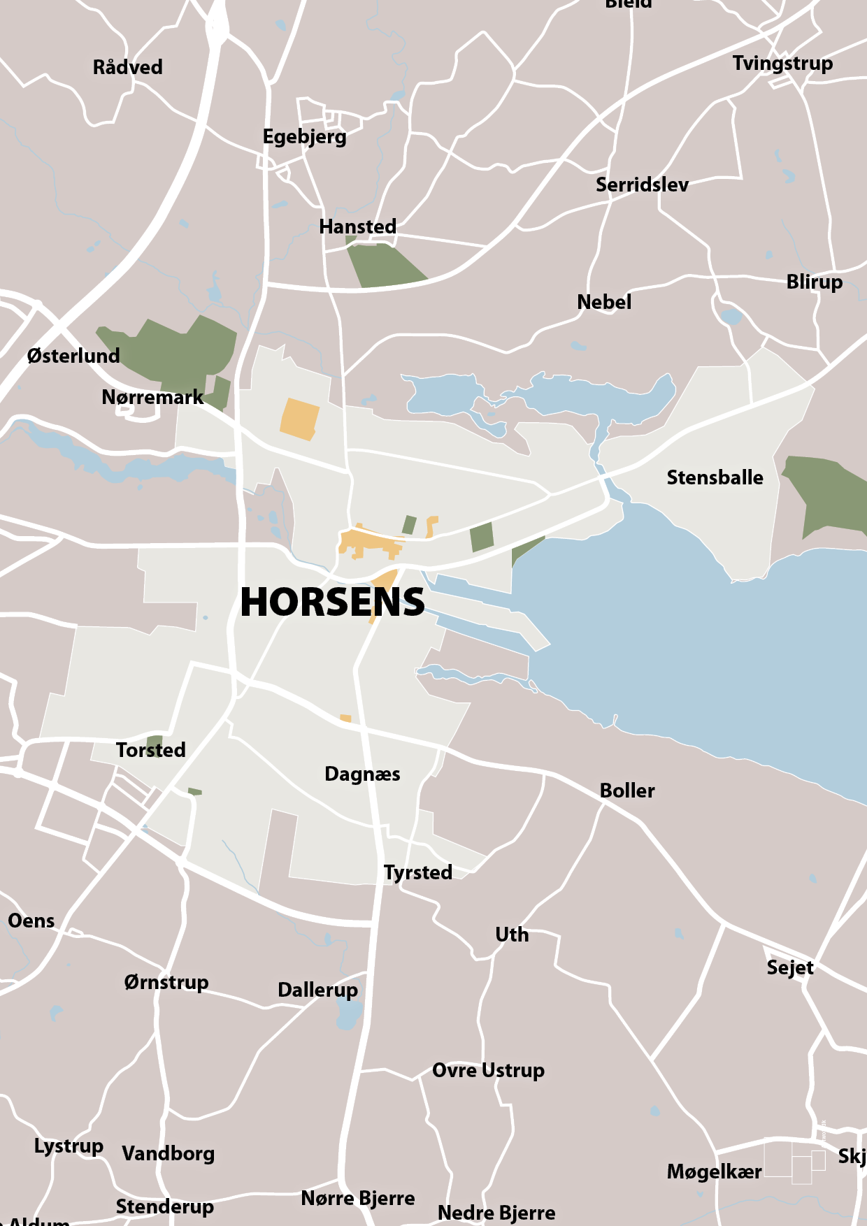 plakat: byplakat horsens - kort - broken beige-Byer-A1two3