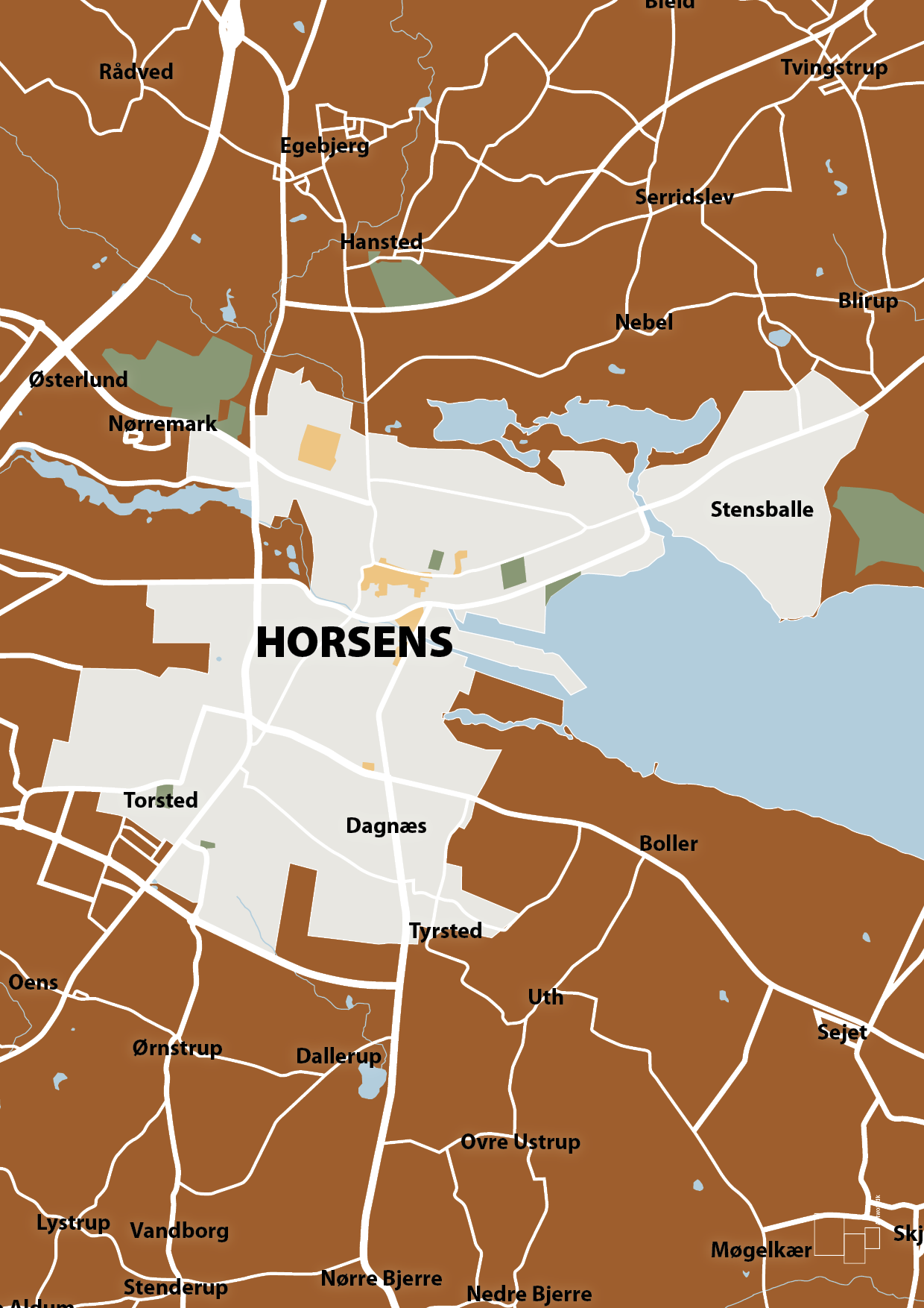 plakat: byplakat horsens - kort - cognac-Byer-A1two3