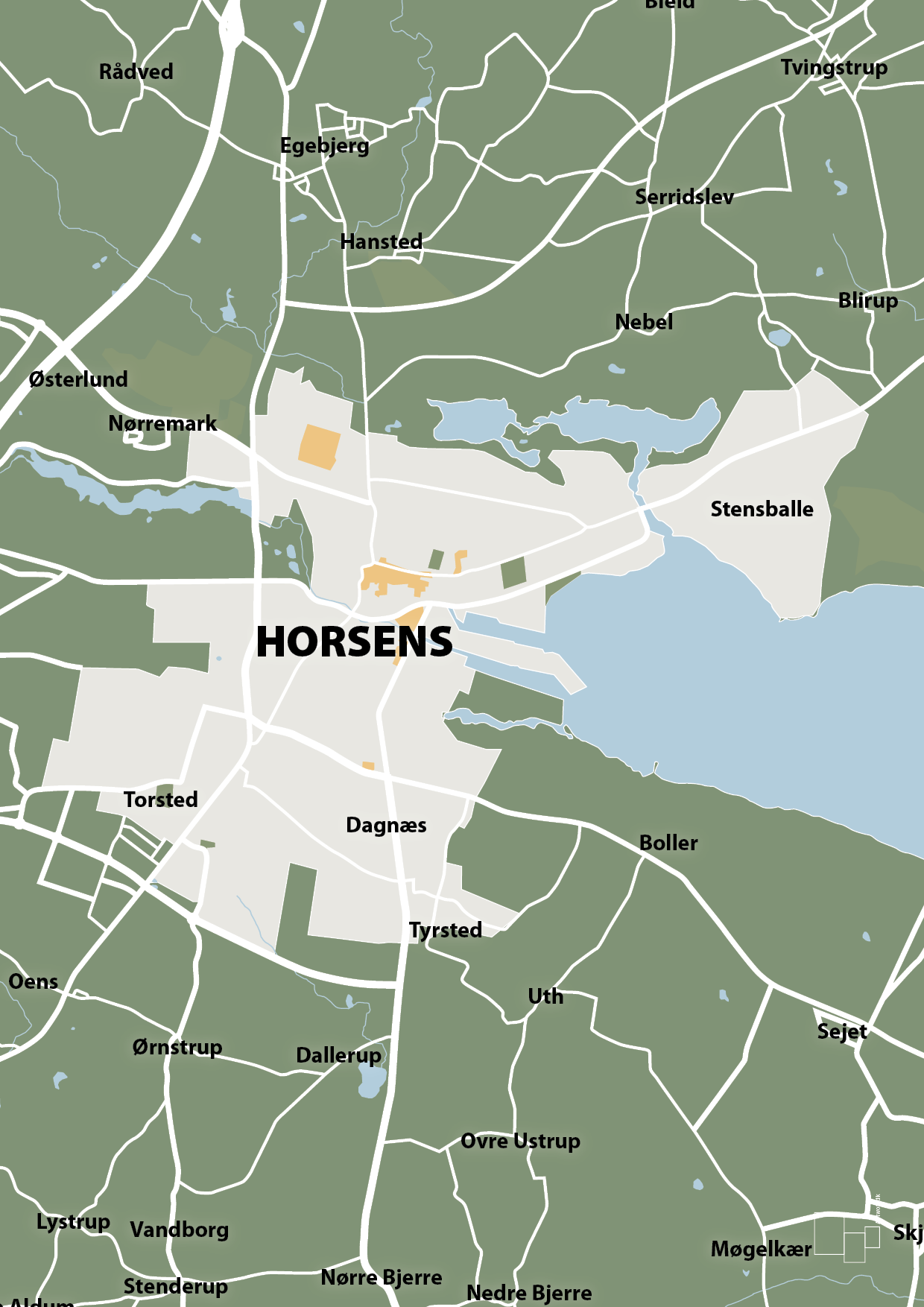 plakat: byplakat horsens - kort - jade-Byer-A1two3