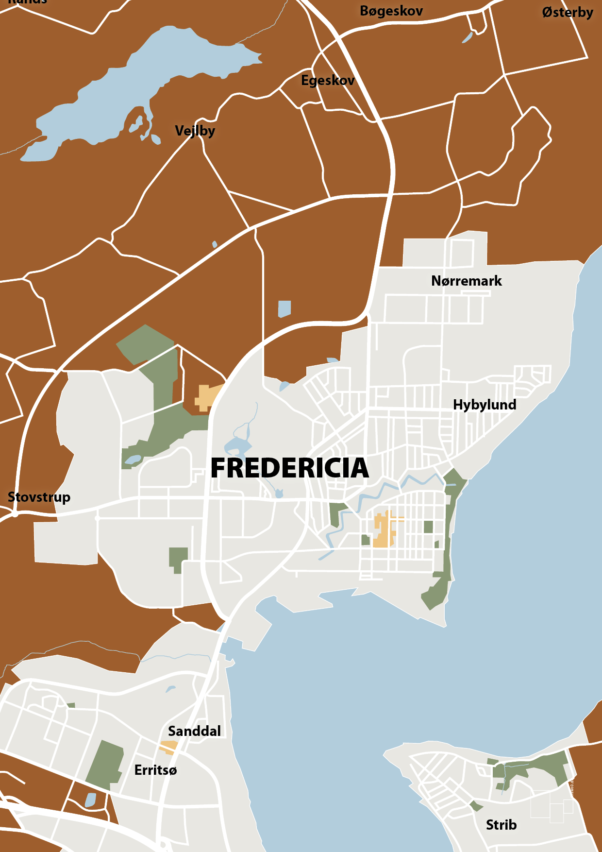 plakat: byplakat fredericia - kort - cognac-Byer-A1two3
