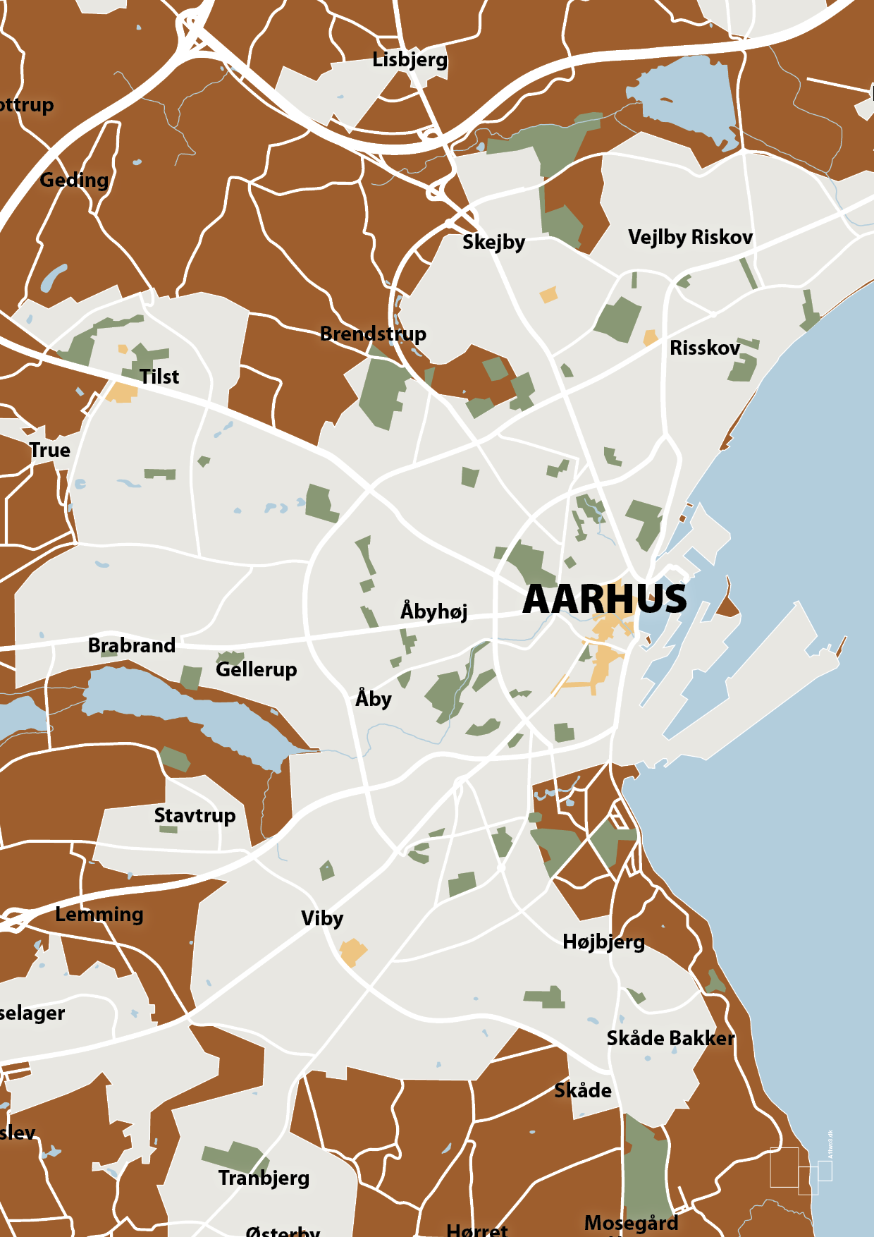 plakat: byplakat aarhus - kort - cognac-Byer-A1two3