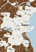 plakat: byplakat aarhus - kort - dark brown-Byer-A1two3