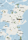 plakat: byplakat aarhus - kort - heavenly blue-Byer-A1two3