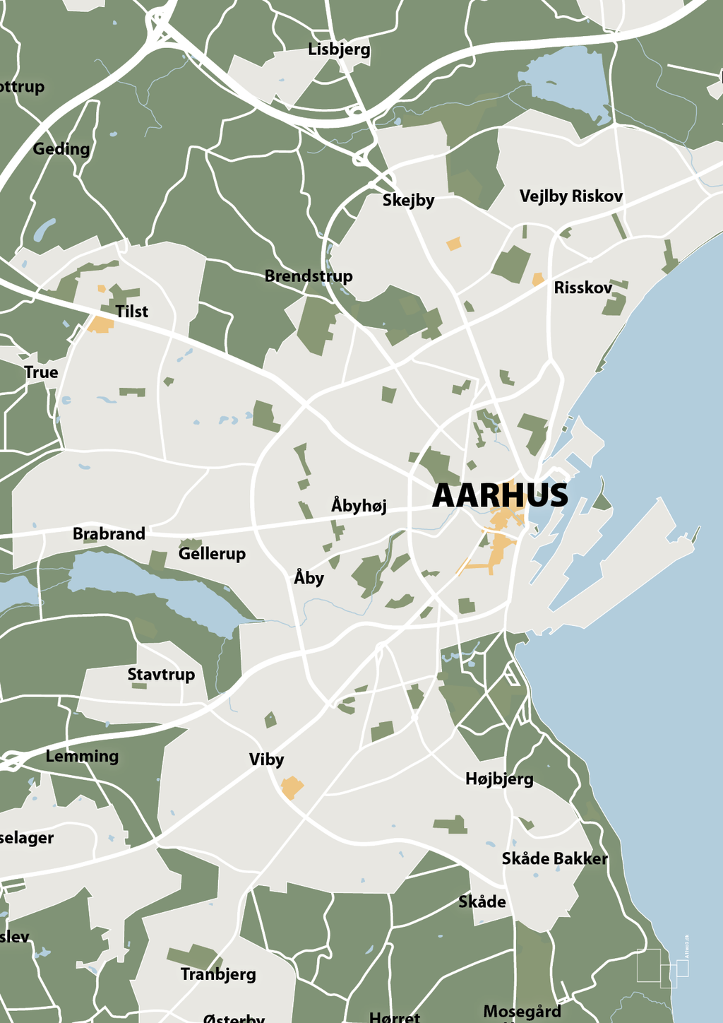plakat: byplakat aarhus - kort - jade-Byer-A1two3