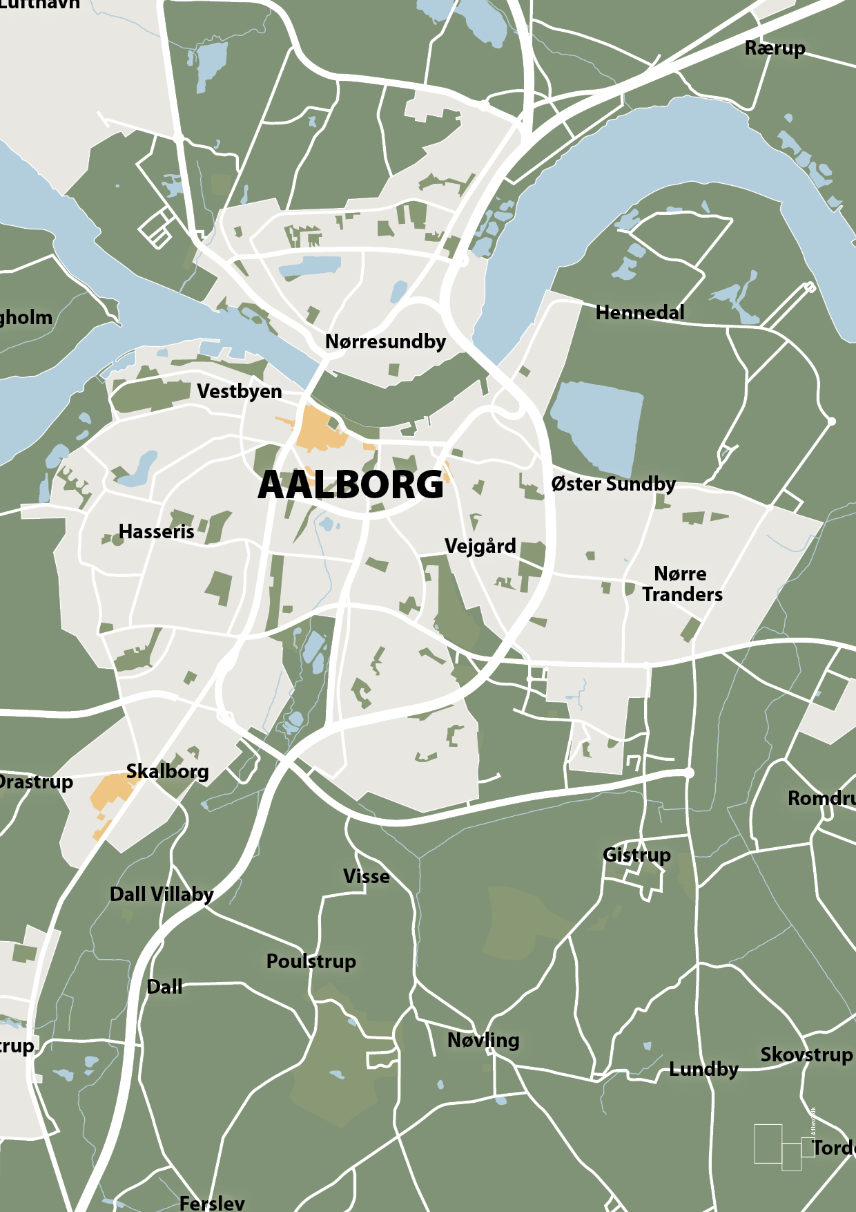 plakat: byplakat aalborg - kort - jade-Byer-A1two3