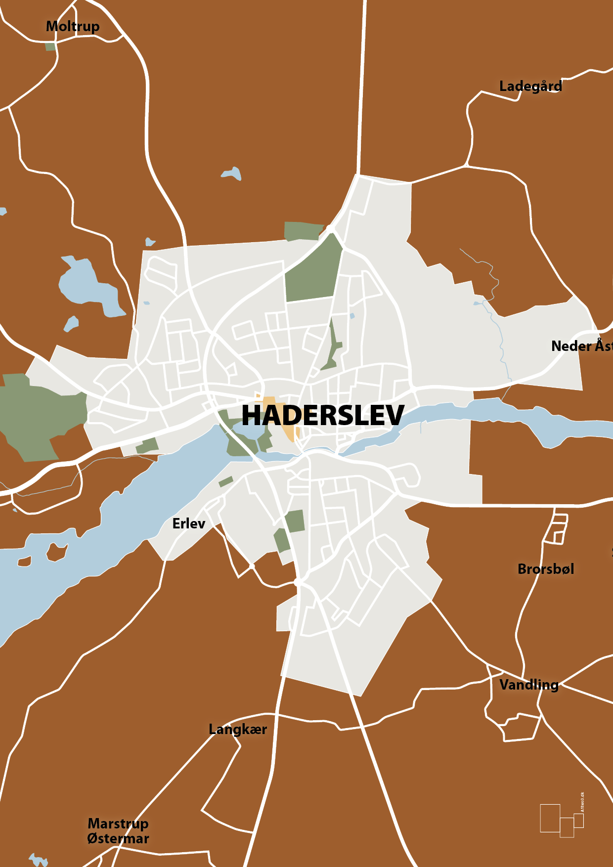plakat: byplakat haderslev - kort - cognac-Byer-A1two3