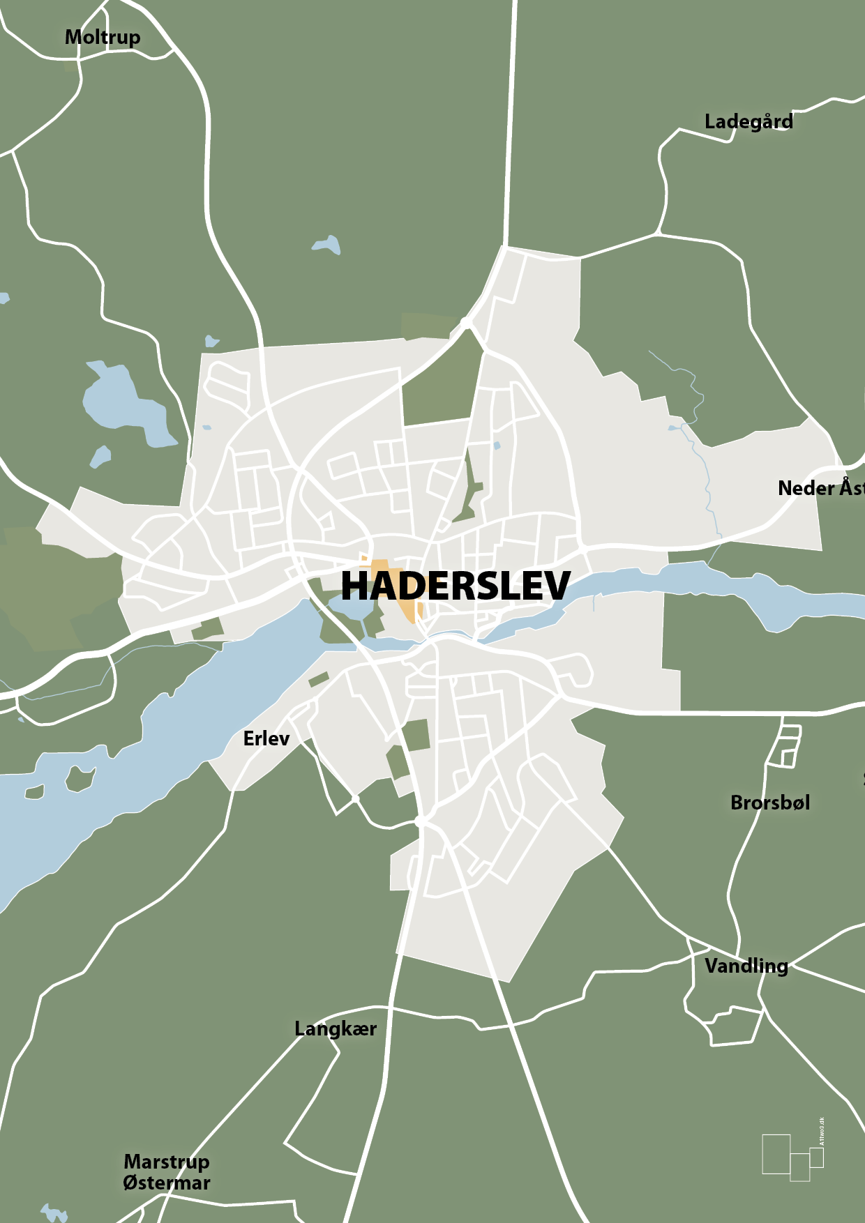 plakat: byplakat haderslev - kort - jade-Byer-A1two3