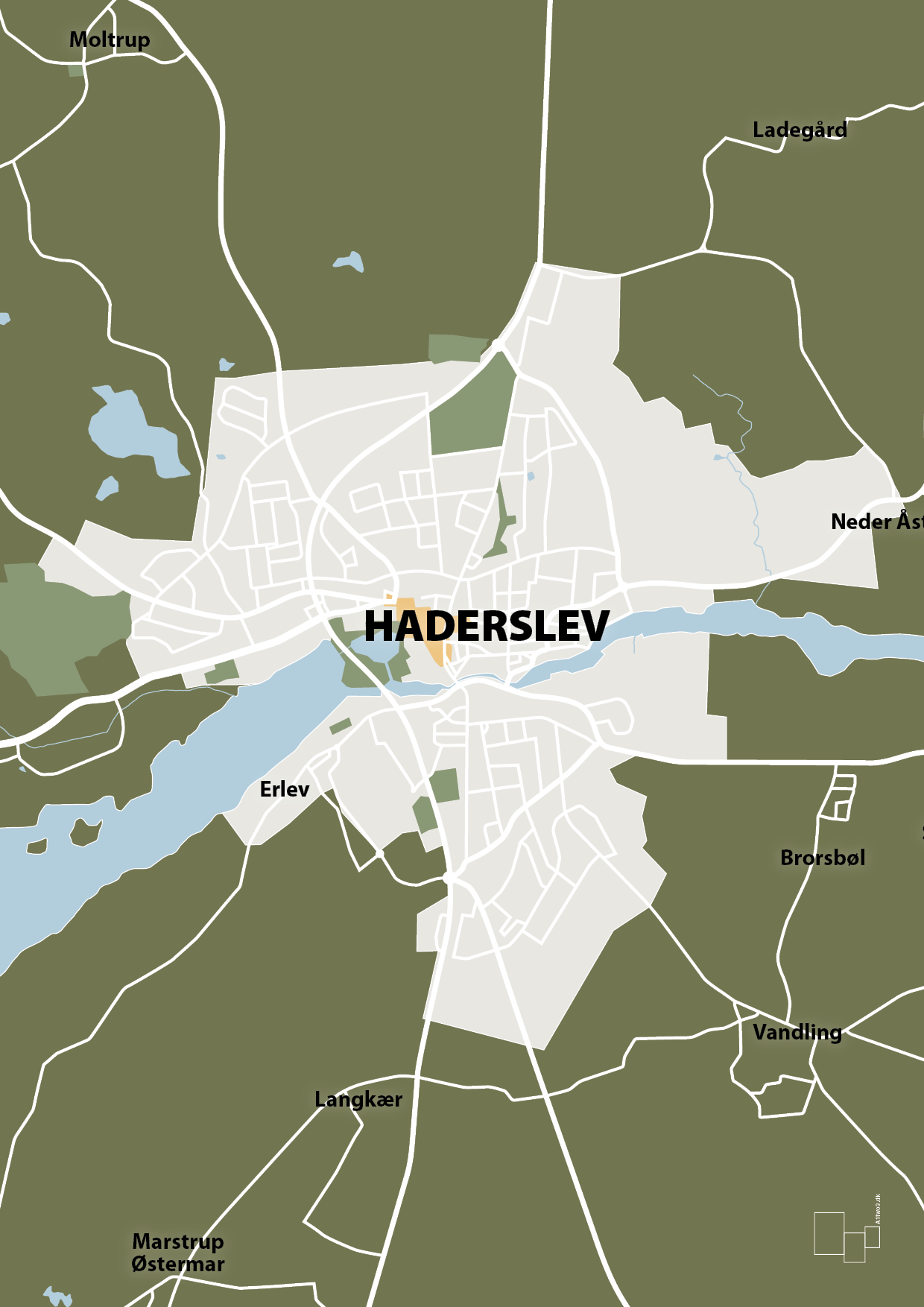 plakat: byplakat haderslev - kort - secret meadow-Byer-A1two3
