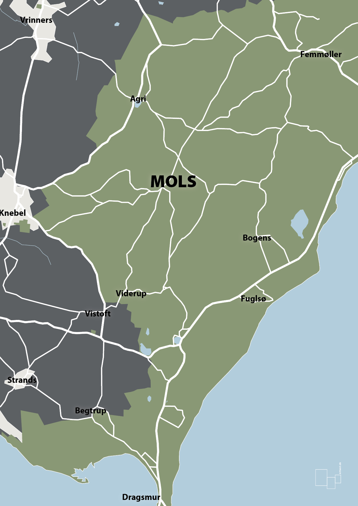 plakat: byplakat mols - kort - graphic charcoal-Byer-A1two3