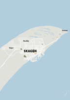 plakat: byplakat skagen - kort - painters white-Byer-A1two3
