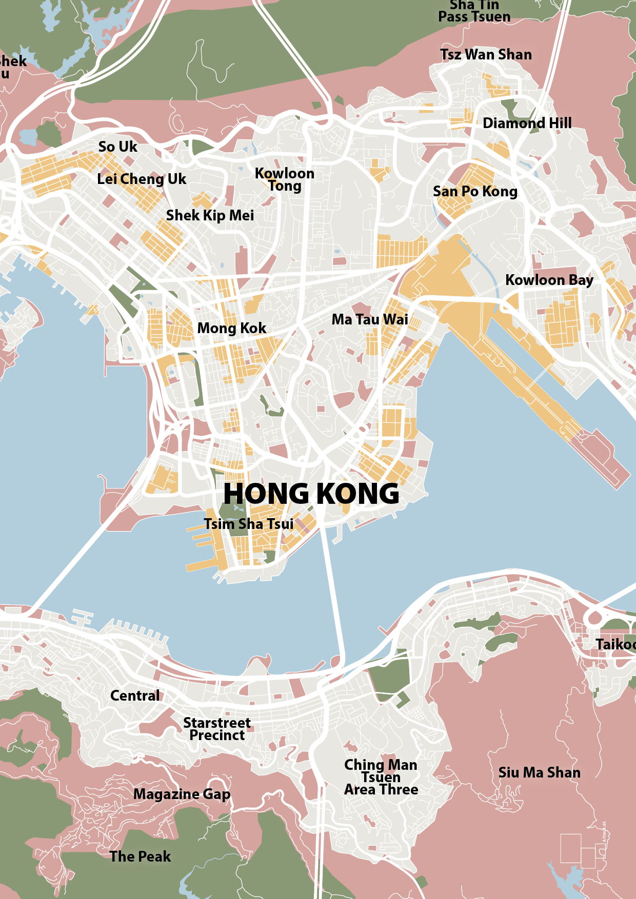 plakat: byplakat hong kong - kort - bubble shell-Byer-A1two3
