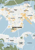 plakat: byplakat hong kong - kort - heavenly blue-Byer-A1two3