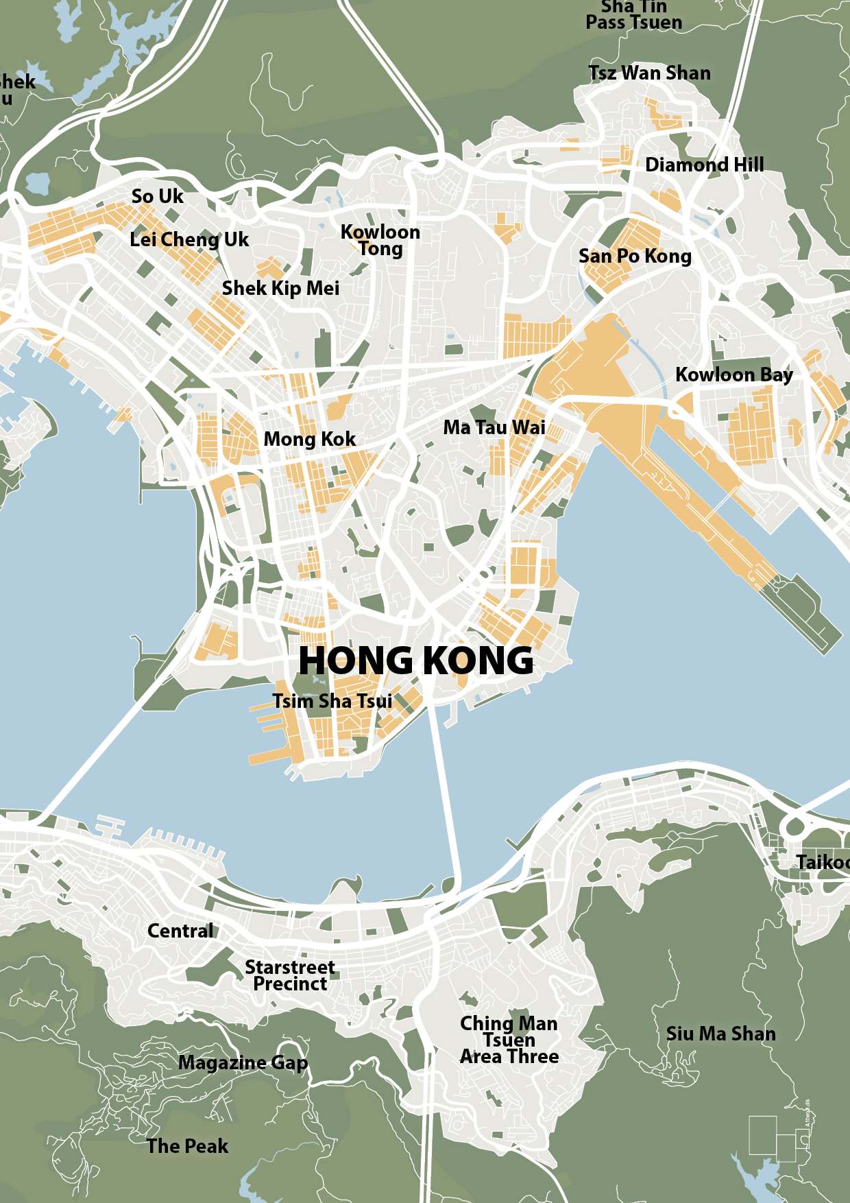 plakat: byplakat hong kong - kort - jade-Byer-A1two3