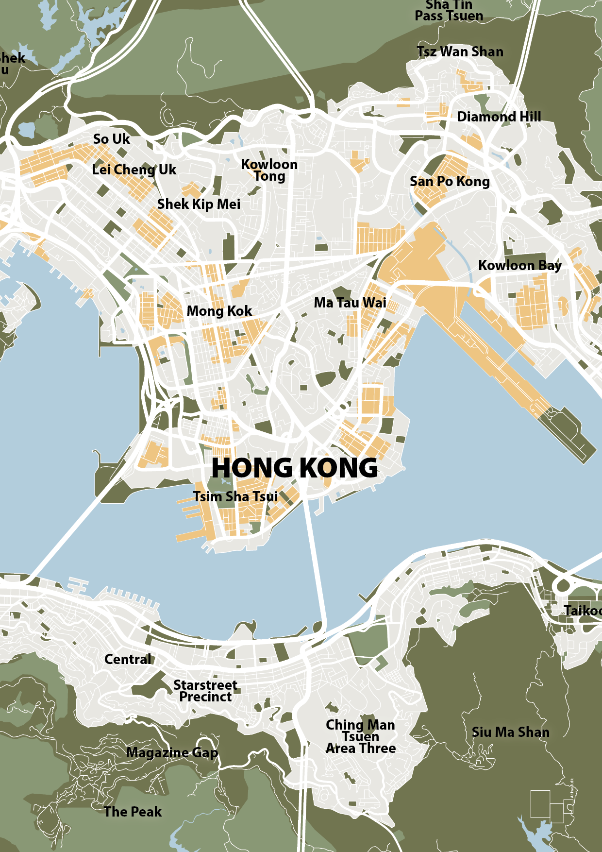 plakat: byplakat hong kong - kort - secret meadow-Byer-A1two3