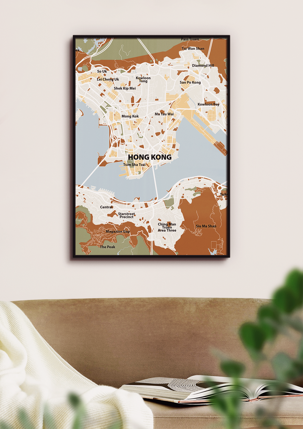 plakat: byplakat hong kong - kort - misty forrest-Byer-A1two3