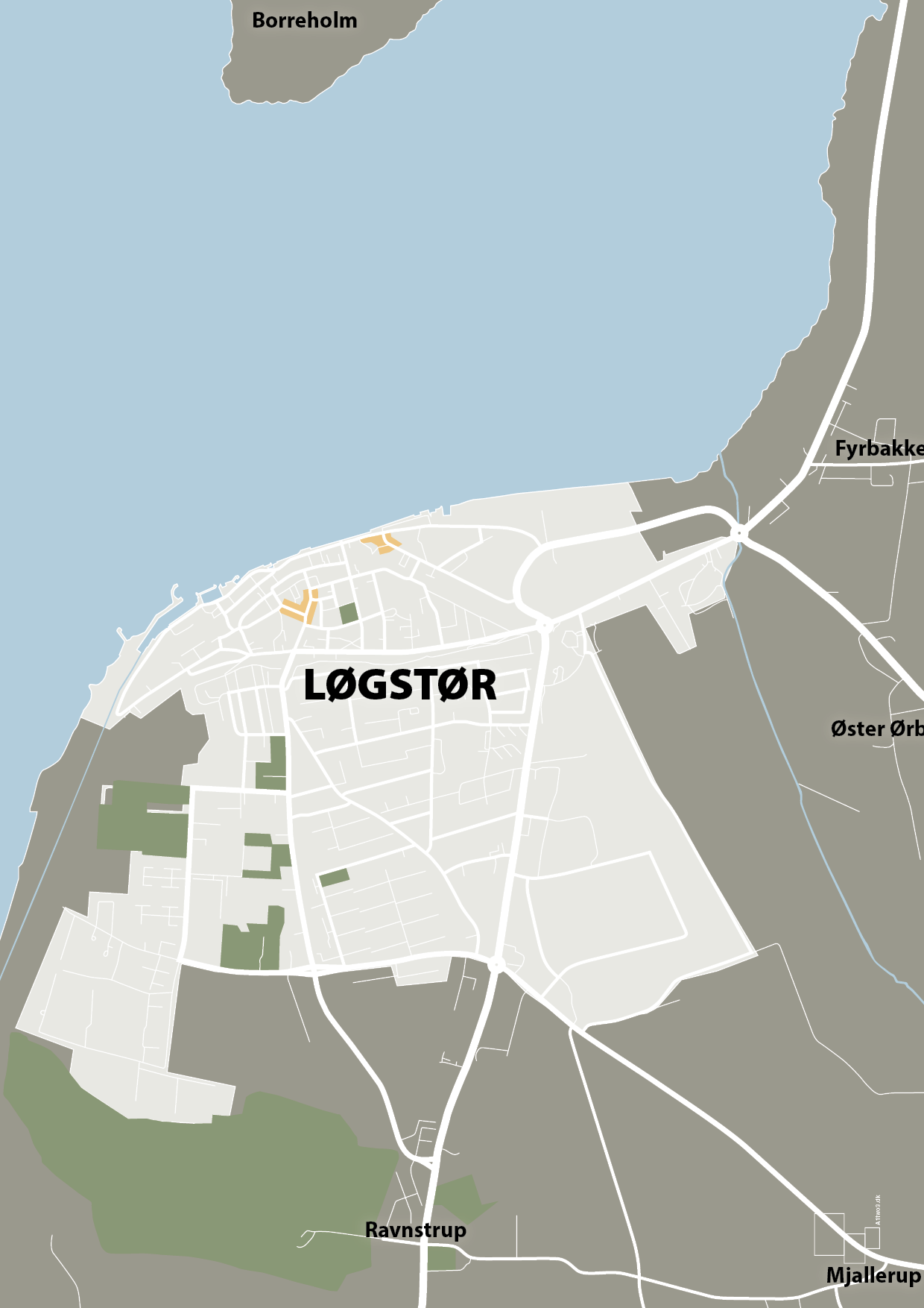 plakat: byplakat løgstør - kort - battleship gray-Byer-A1two3