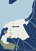 plakat: byplakat løgstør - kort - lapis blue-Byer-A1two3