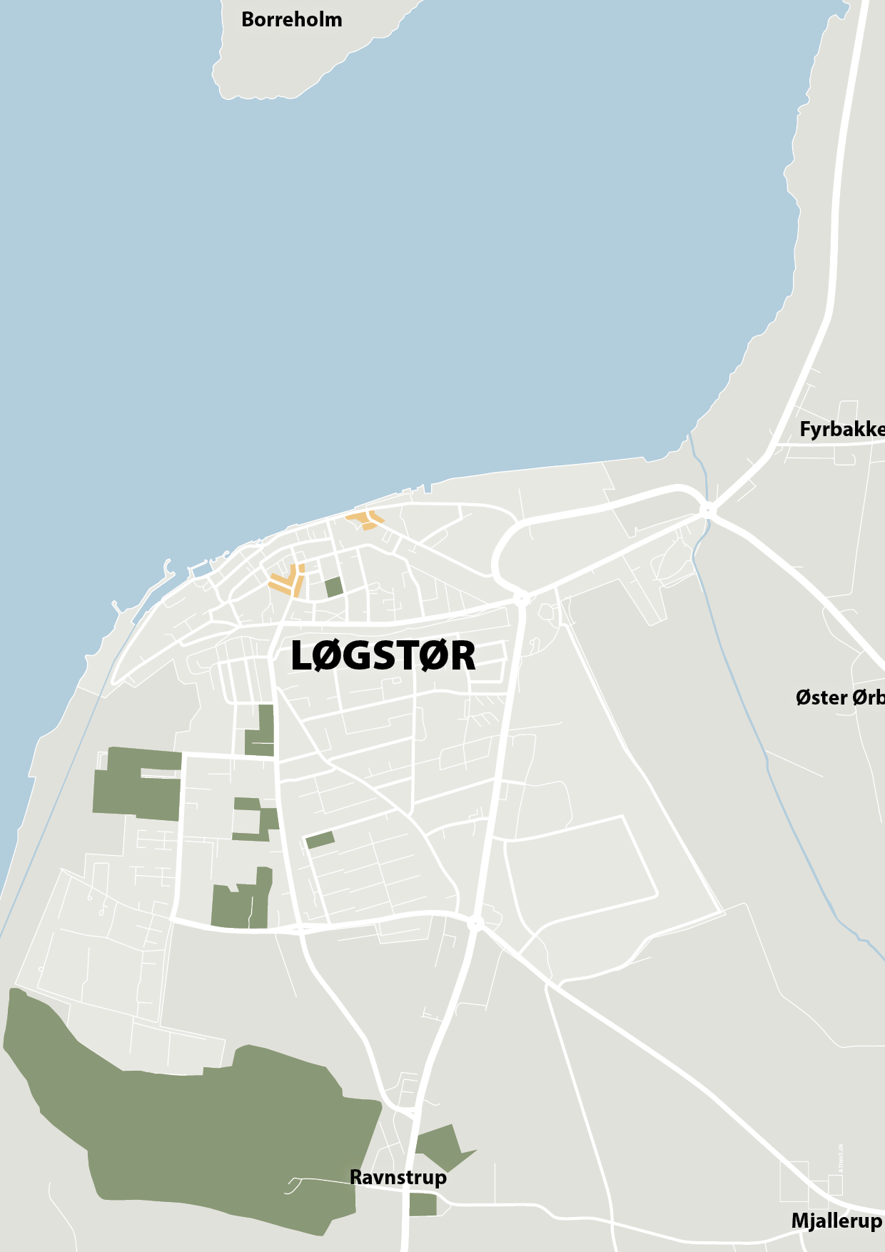 plakat: byplakat løgstør - kort - painters white-Byer-A1two3