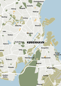 plakat: byplakat københavn - kort - back to nature-Byer-A1two3