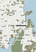 plakat: byplakat københavn - kort - misty forrest-Byer-A1two3
