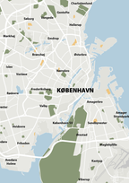 plakat: byplakat københavn - kort - painters white-Byer-A1two3