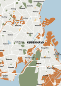 plakat: byplakat københavn - kort - rumba orange-Byer-A1two3