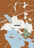 plakat: byplakat maribo - kort - cognac